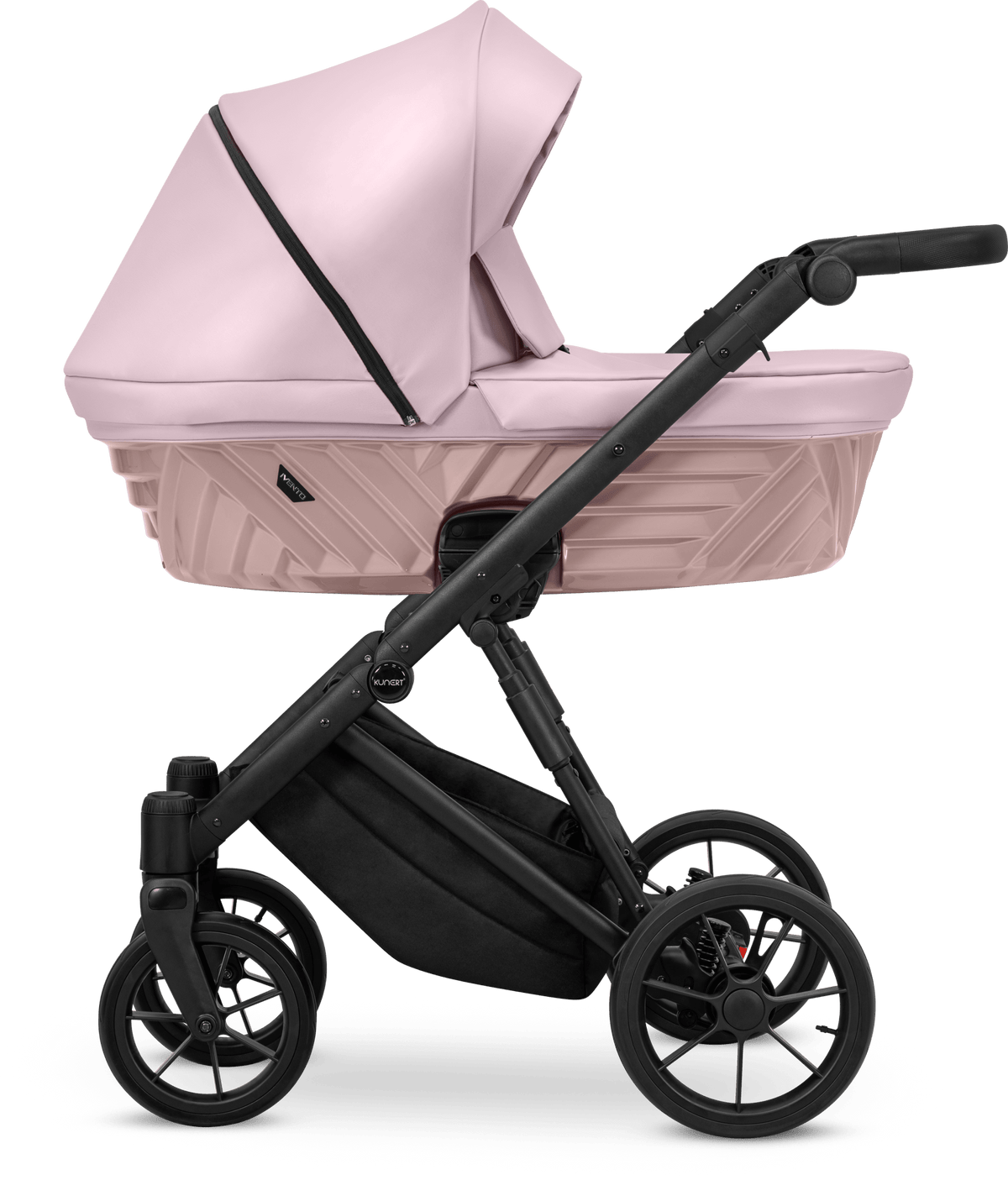 Passeggino Ivento 3in1 Kunert Eco Rosa Metallizzato – Navicella, Seduta e Seggiolino Auto - universo del bambino
