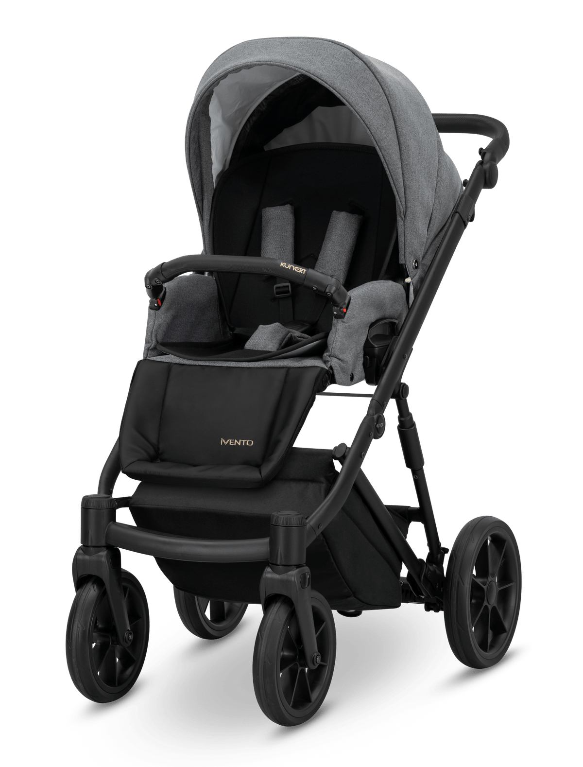 Passeggino Ivento 3in1 Kunert Grigio Grafite – Navicella, Seduta e Seggiolino Auto - universo del bambino