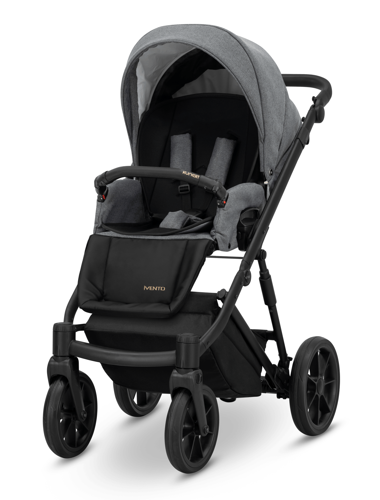 Passeggino Ivento 3in1 Kunert Grigio Grafite – Navicella, Seduta e Seggiolino Auto - universo del bambino