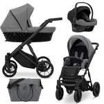 Passeggino Ivento 3in1 Kunert Grigio Grafite – Navicella, Seduta e Seggiolino Auto - universo del bambino