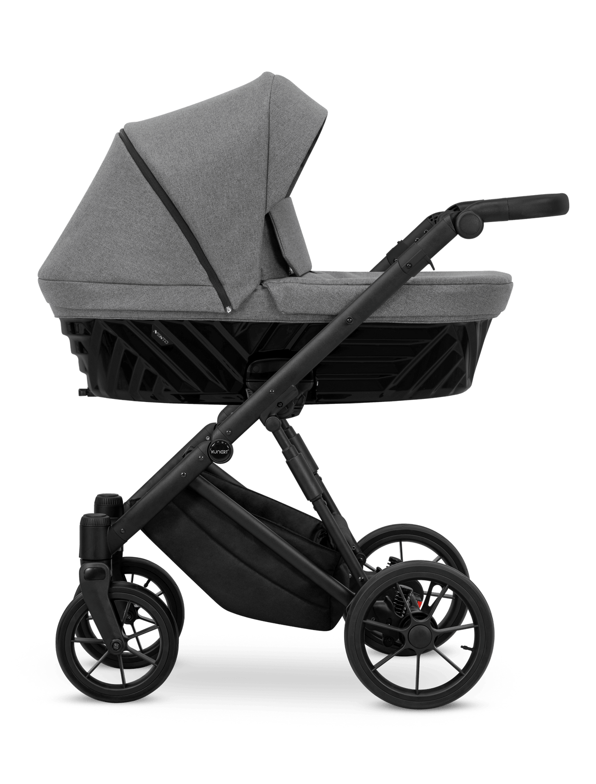 Passeggino Ivento 3in1 Kunert Grigio Grafite – Navicella, Seduta e Seggiolino Auto - universo del bambino