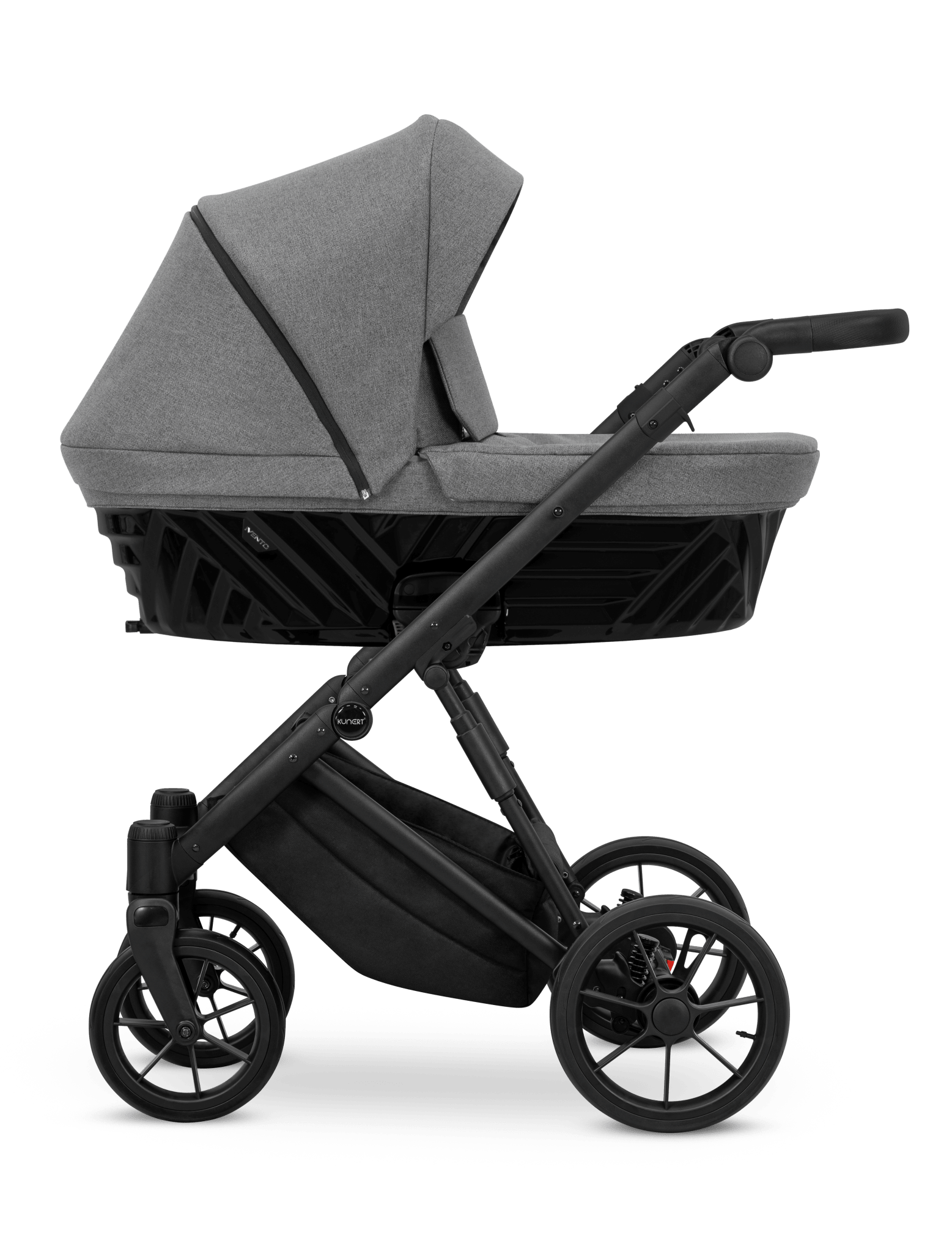 Passeggino Ivento 3in1 Kunert Grigio Grafite – Navicella, Seduta e Seggiolino Auto - universo del bambino
