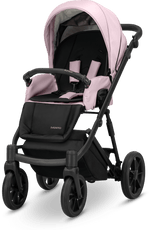 Passeggino Ivento Glam 3in1 Kunert Eco Rosa Metallico – Navicella, Seduta e Seggiolino Auto - universo del bambino
