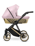 Passeggino Ivento Glam 3in1 Kunert Eco Rosa Metallico – Navicella, Seduta e Seggiolino Auto - universo del bambino