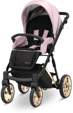 Passeggino da passeggio Kunert Ivento eco rosa con seduta reclinabile e capottina parasole estendibile.