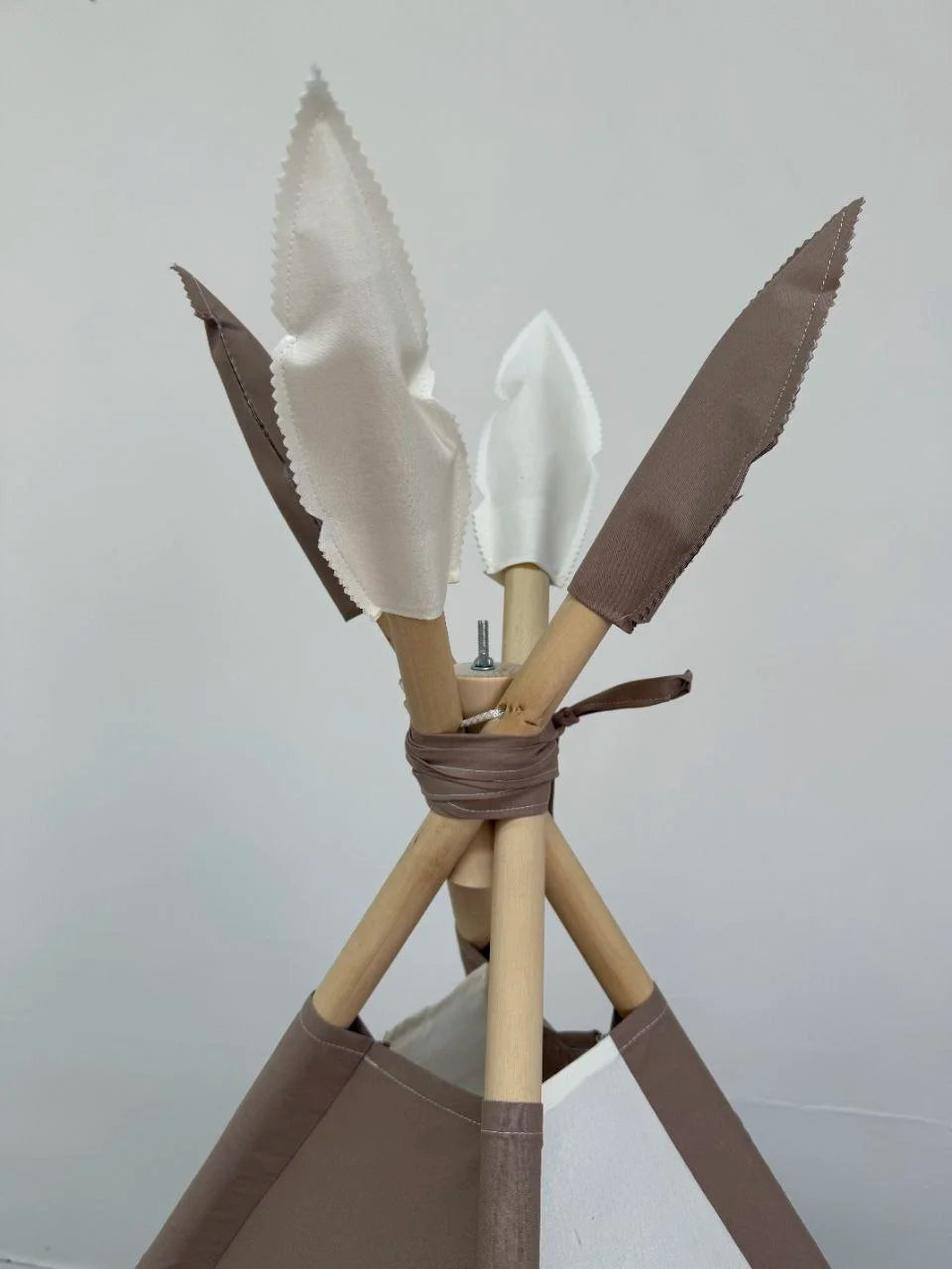 decoro pali pieghevoli tenda giochi teepee wigwam piume o bandierine