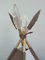 decoro pali pieghevoli tenda giochi teepee wigwam piume o bandierine