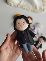 Personaggio Severus Piton in feltro artigianale per carillon culla Harry Potter, decorazione cameretta neonato