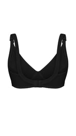 Retro reggiseno allattamento Simple&Basic nero, chiusura posteriore regolabile, bretelle larghe, senza ferretto