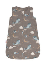  Sacco nanna estivo 0.5 tog leggero marrone fantasia whale con narvali tartarughe luna e stelle, sacco sleeping fresco per neonati estate