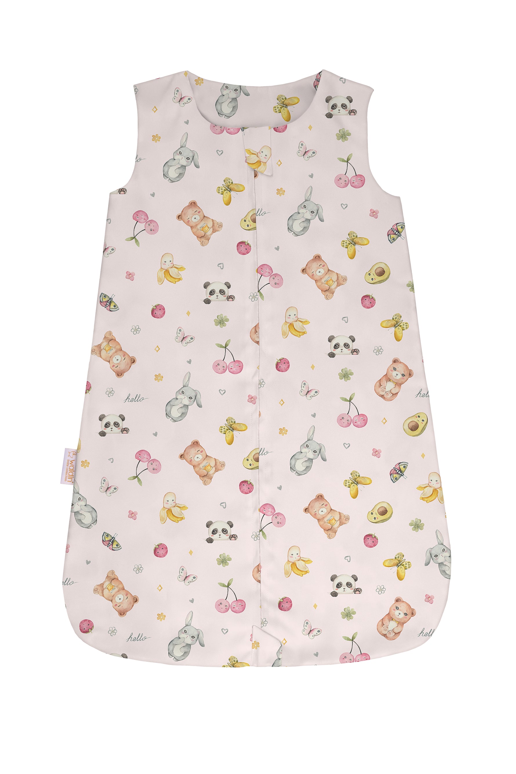 Sacco nanna estivo 0.5 tog rosa fantasia candy cute con panda coniglietti e orsetti, sacco sleeping leggero per neonata estate