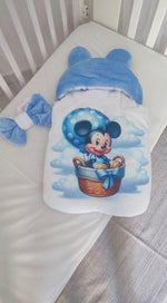 Sacco nanna impermeabile con Mickey Topolino per neonato, cucito a mano, in pronta consegna