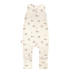 Sacco nanna con piedini cotone champagne stampa pecorine luna stelle rosa per bambini 0.5 TOG