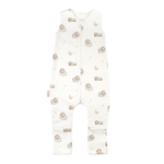Sacco nanna con piedini cotone bianco panna stampa pecorine luna stelle taglia S bambino 0.5 TOG