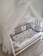 Set biancheria lettino con fantasia animaletti, copripiumino con piumino interno, in pronta consegna