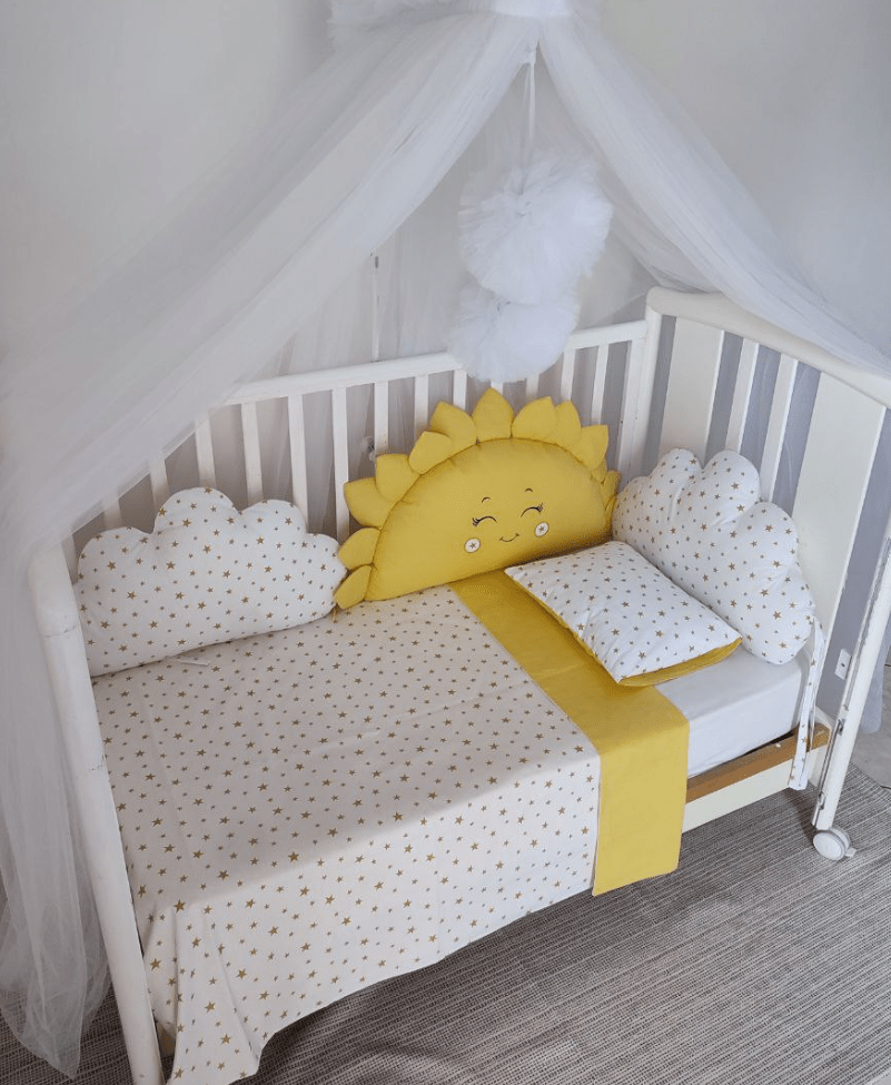 Set Biancheria Lettino Stelline Giallo – Pronta Consegna - Universo del Bambino