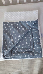 Set carrozzina con lenzuolo 100×80, copertina mezza stagione in cotone e pile e federina 30×40, in pronta consegna