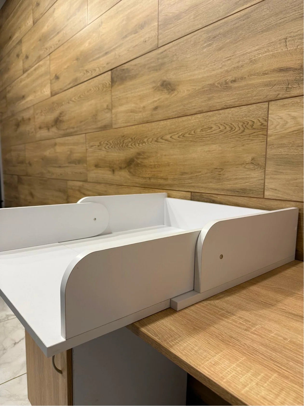 Fasciatoio pieghevole legno bianco salvaspazio neonato fatto a mano, struttura stabile sistema pieghevole 2 misure disponibili