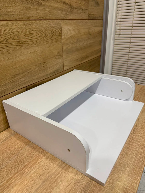 Fasciatoio pieghevole legno bianco salvaspazio neonato fatto a mano, struttura stabile sistema pieghevole 2 misure disponibili