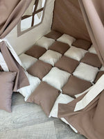 tappeto imbottito gonfio alto 8 cm incluso nel prezzo della teepee tenda giochi personalizzata