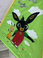 Tenda giochi bambini cotone dipinta a mano tema coniglietti bosco personalizzata con nome, materassino imbottito, cuscino e pali pieghevoli inclusi