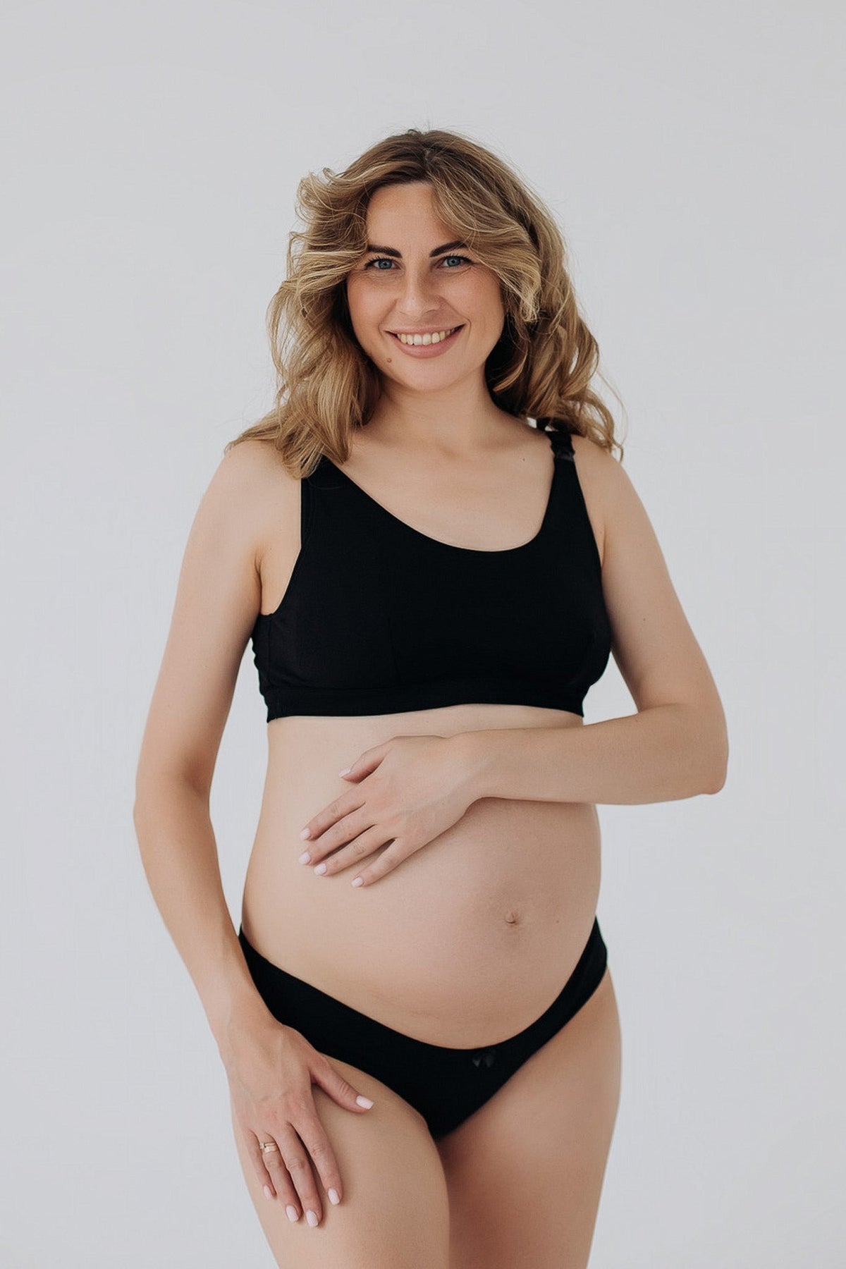 Top premaman e allattamento Simple&Basic - Beige/Grigio/Nero - universo del bambino