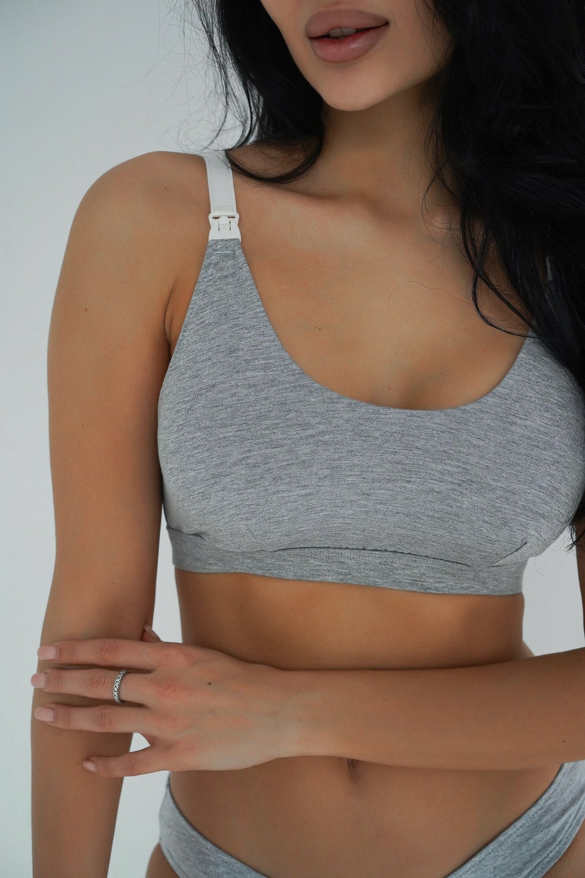 Top premaman e allattamento Simple&Basic - Beige/Grigio/Nero - universo del bambino