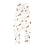 Tutina sacco nanna senza maniche cotone off-white stampa apine acquerello taglia M