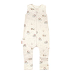Tutina sacco nanna senza maniche cotone champagne stampa pecorelle nuvole stelle per bambini 0.5 TOG