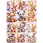 Wall sticker cameretta bimba animaletti kawaii gatto orsetto panda unicorno elefante cuori colorati staccabili personalizzabili
